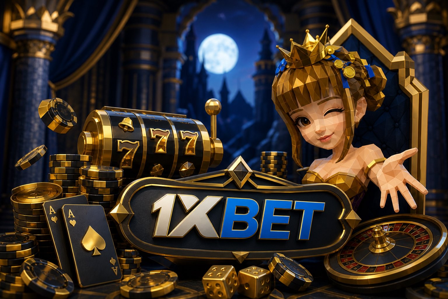 Màn hình chính Sugar Rush trên 1XBET với giao diện kẹo ngọt